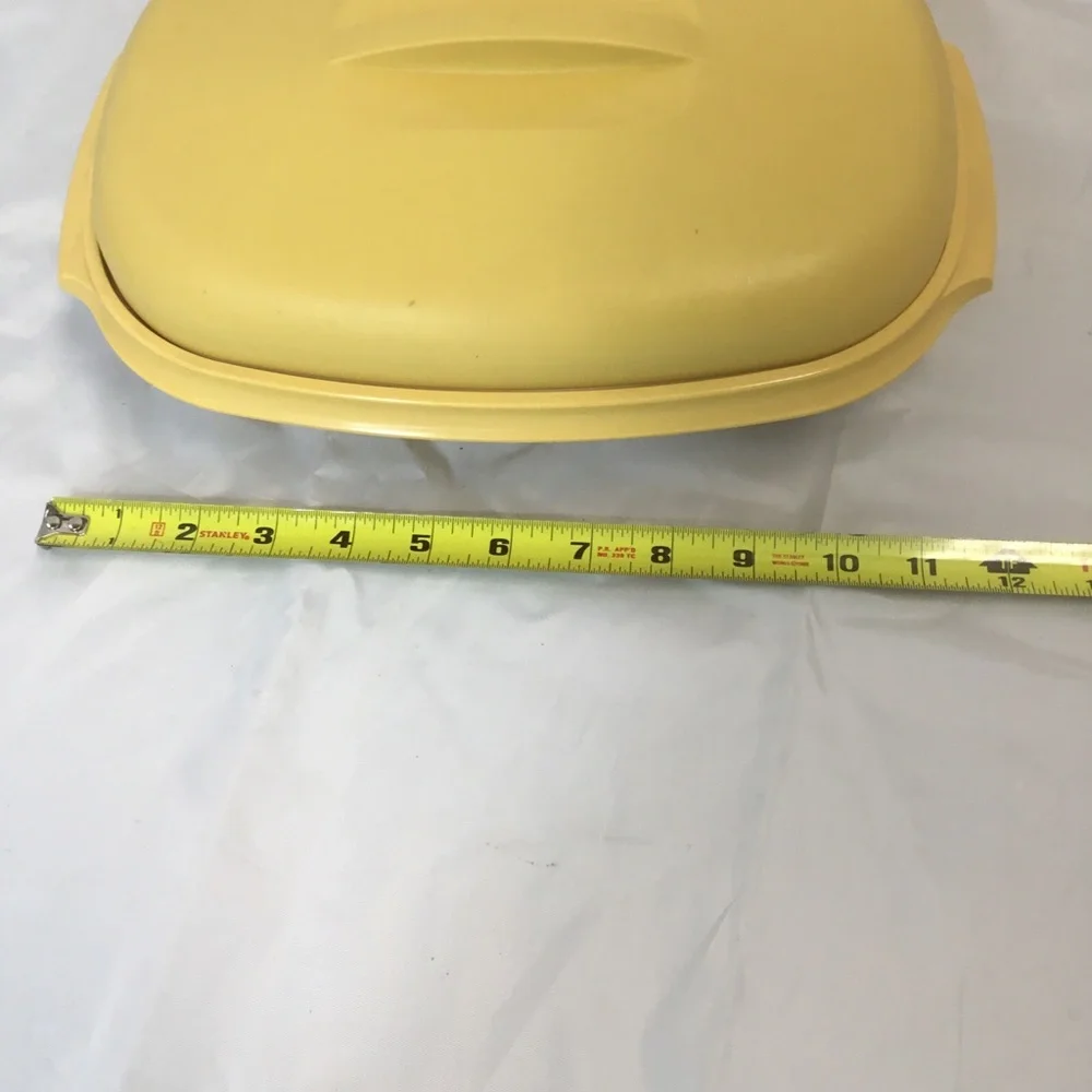 Tupperware Microwave Vegetable Steamer w/ Divider Harvest Gold #1273 4 Pc VTG